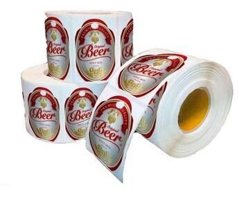 High quality glass bottle pvc printed pill bottle waterproof vinyl sticker roll label for packaging